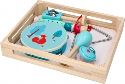 Set musicale in legno con scoiattolo