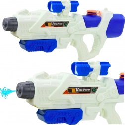 Pistolet à eau Ultra Power 600 ml blanc et bleu avec pompe manuelle