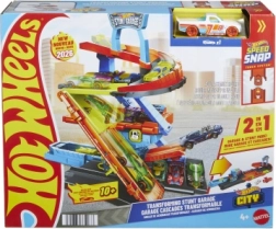 Hot Wheels City garage acrobatica, parcheggio a 3 piani