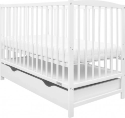 New Baby Lilly baby cot with drawer white