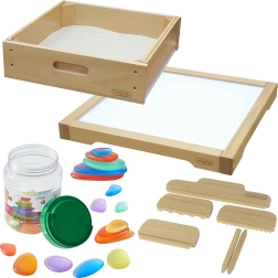 Panneau Sensoriel LED avec Accessoires pour Jouer dans le Sable de Masterkidz