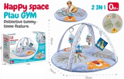 Tapis de jeu en mousse double face 2-en-1 animaux et ville 150 × 180 × 1,5 cm