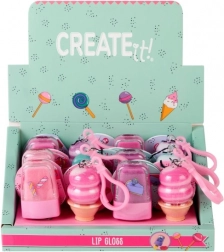 Candy Explosion lip gloss ice cream and popsicle keychain