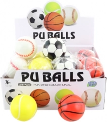 Pallina sportiva in spugna 7 cm per bambini