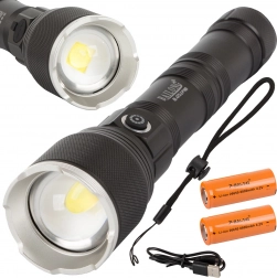 Militaire tactische zaklamp Bailong met LED Cree XHP160 en zoom