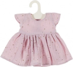 OLIMI, MUSELÍNOVÝ OBLEČEK 32 CM, Vyblednutá ružová