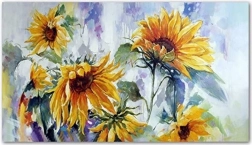Pittura diamantata girasoli 80 × 40 cm
