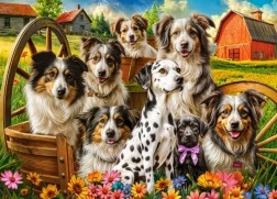 Puzzle chiens heureux à la campagne 260 pièces