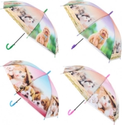 Automata esernyő kutyás és cicás mintával