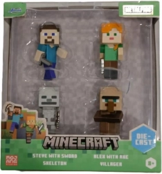 Minecraft metal figures 6 cm, set of 4 pcs