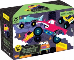 Puzzle Glowing Monster Trucks by Mudpuppy - 100 pieces