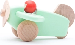 Bajo mint green wooden airplane with pilot