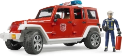 Rdeči gasilski Jeep Wrangler s figurico in dodatki