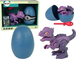STEM dinosaur building kit STYGIMOLOCH with egg and screwdriver – purple