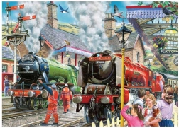 Puzzle House of Puzzles Partenza treni 1000 pezzi