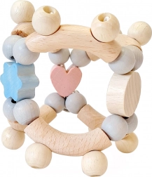 Hess Motor Skill Rattle Heart-shaped Pink and Blue