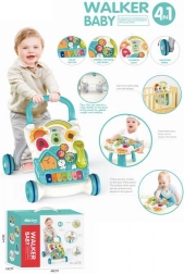 hodalica gurajuća kućica s klavirom 4u1 plava