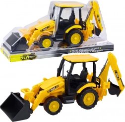 Bau-Radlader mit beweglichen Schaufeln gelb