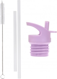 Dop, borstel en rietje voor roestvrijstalen fles Bloementuin