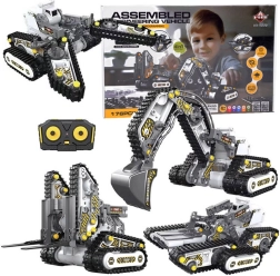Kit di costruzione 4 in 1 – macchine edili radiocomandate, 176 pezzi