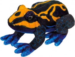 Pluchen kikker oranje-zwart