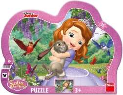 Puzzle obrysové Sofie a zvířátka 25 dílků