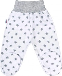 polopantaloni per neonati New Baby Classic II grigi con stelline 62 (3–6 mesi)