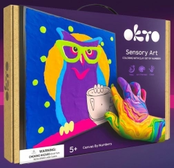 OKTO Owl art set painting on canvas 29x29 cm
