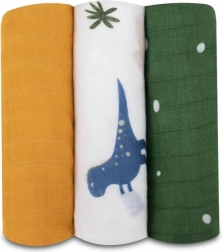 bambusove pelene LIONELO dino, 3 kom