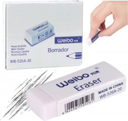 White school and office eraser WEIBO 4 cm