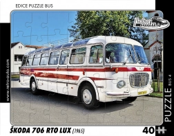 Puzzle retro autobus Škoda 706 RTO LUX 40 elementów