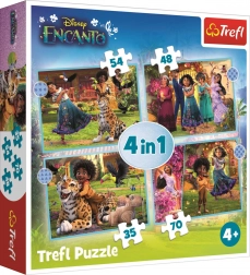 Encanto Puzzle 4-in-1 for Kids (35–70 pieces) by Trefl