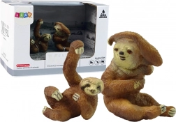 Set of 2 Sloth Figures – Adult and Baby, World Animals Series