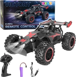 Voiture RC tout-terrain 1:18, vitesse 20 km/h, rouge