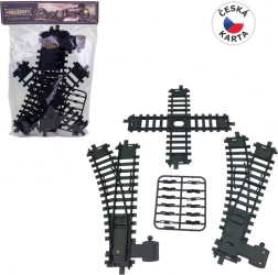 Track Set for Train Set 22 cm with Crossing and Switch Tracks