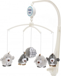 BABY MIX Crib Mobile Little Mole grey