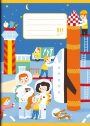 Školní sešit A5 s pomocnou linkou Vesmír