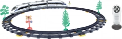 RC train with remote control and 62 × 62 cm track
