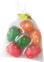 Plastična šarena ukrasna jaja 4x6 cm