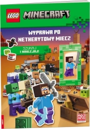 Lego Minecraft: výprava za netheritovým mečom – interaktívna kniha so samolepkami a minifigúrkou Steva