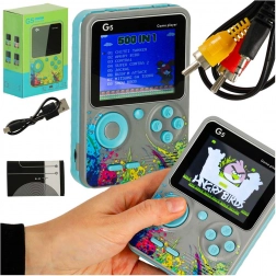 Portable retro game console 500-in-1, 3" display, gray