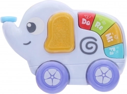 Interactieve olifant met pianootje en licht- en geluidseffecten