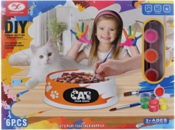 Keramická maľovacia miska pre mačku – kreatívna sada