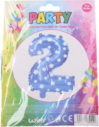 Ballon en aluminium chiffre 0 – Bleu