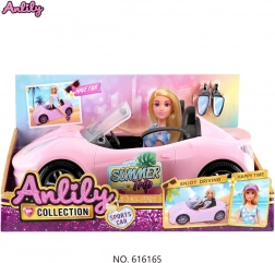 Dukke Marta med bil og tilbehør