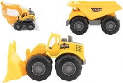 plastic construction vehicle 18–20 cm with freewheel in net bag