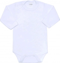 dojčenské body s dlhým rukávom New Baby – biele