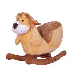 Bujający lew z pomarańczową chustką dla dzieci