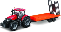 Bburago farm traktor s přívěsem 10 cm – CASE IH Optum CVX 300 s nízkoložným vlekem