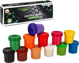 Set of paints with football motifs